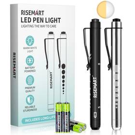 8542032014 Risemart Pen Light Nurse Led Medical Penlight With Pupil Gauge For Nursing S