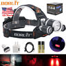 Rj3000-redwhite Boruit Brouit Red White Led Headlamp Headlight Torch Flashlight Work
