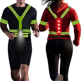 Rnairni 745103939993 Lighting Led Reflective Vest Running Light Set Adjustable Safety Gear