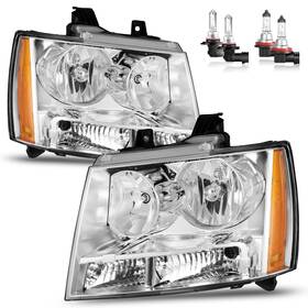Rd-cvsb0700 Roadeal Headlights With Bulbs For 2007-2014 Chevy Tahoe Suburban 1500 2007-2013 Avalanc