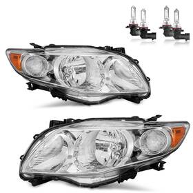 Roadeal Rd-tycr0900 Headlights Assembly For 2009-2010 Toyota Corolla Halogen Headlamp Replacement