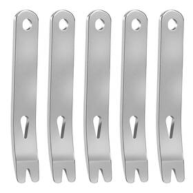 Kisow-k2k3f Ronrons 5 Pack Mini Stainless Steel Pocket Pry Bar Crowbar Multifunction Edc