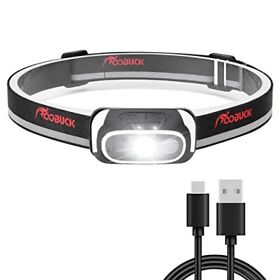 Roobuck 500 Lumens Usb Rechargeable Headlamp Lightweight Super Bright Led Runnin