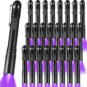 Xuu-rossesay-2262 Rossesay 24 Pack Uv Blacklight Flashlights Bulk 395nm Pen Light With Clip Led Han