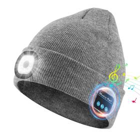 Bt-01 Rotibox Bluetooth Beanie With Light Unisex Usb Rechargeable 4 Led Headlamp H
