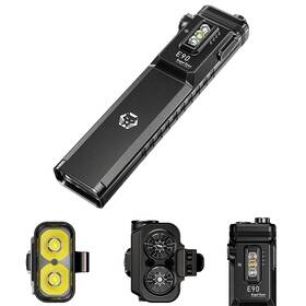 E90bkurw-h Rovyvon E90 Usb-c Rechargeable Edc Flashlight 3500 Lumens Flat Wi