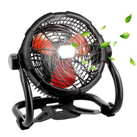 Runtop 717308132035 Rechargeable Fan Outdoor Floor Portable High Velocity With Led Light