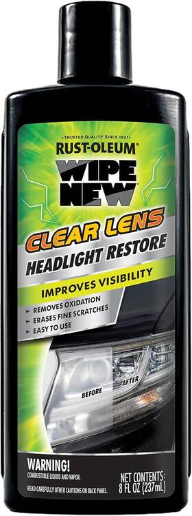 381403 Rust-oleum Wipe New Clear Lens Headlight Restore 8 Oz Black