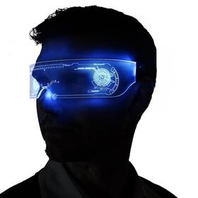 Safebao 703290182219 Led Light Up Glasses For Adult With 7 Colors And 4 Modes Rechargeable Futuris
