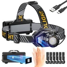 St3401 Sanario Upgraded Led Rechargeable Headlamp Yellow And White 2 Colors 990000lm Super