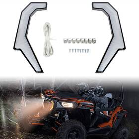 Sautvs B0b56sn25q Grille Accent Fang Lights For Rzr 1000 Xp Turn Signal Grill