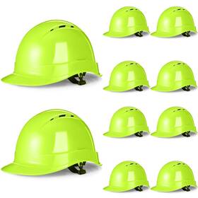 Fas-saysurey-0934 Saysurey 10 Pcs Suspension Hard Hat Meets Nsi Z89.1 Type I Class C 6 Pt. Cap Style Ha