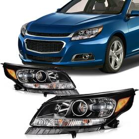 109808-593 Scitoo Headlight Assembly Fits For Chevy Malibu 2013-2015 Headlamp In Bla
