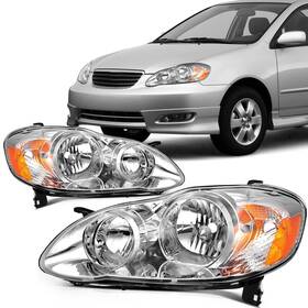 162130-564 Scitoo Headlight Assembly Fits For Toyota Corolla 2003-2008 Headlamp In Chrom