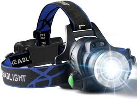 Selthoo 735157147994 Waterproof Rechargeable Headlamp 1500 Lumens With Adjustable Headband Camping