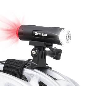 Wt08 Semaho 2in 1 Rechargeable Helmet Light With Bracket Mount Night Bike Riding Sa