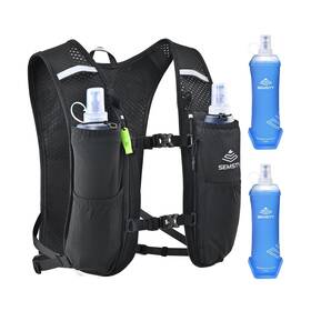 9258-sf Semsty Running Vest For Women Men 5l Hydration With Dual 500ml Soft Flask Lig