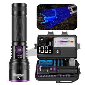S1979 Shadowhawk 365nm Uv Flashlight With Filter Lens - 30w Powerful Black Light Re