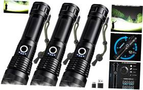 F50-3 Shenzhenshilianbangzhonghaiwuliuyouxiangongsi 3 Pack Rechargeable Led Flashlights High Lumens 990 000lm Super Bright