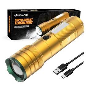 Shenzhenshiliufeidianzikejiyouxiangongsi Lmcob01 Rechargeable Flashlights High Lumens 100 000 Long Lasting 4 Modes With Side