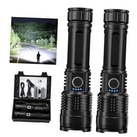 H120-2 Shenzhenshilvxiaoxiadianzishangwukejiyouxiangongsi Rechargeable Flashlights 980 000 Lumens Super Bright Led High