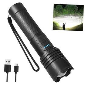 P109-bk Shenzhenshizhongshenghaoshiyeyouxiangongsi Rechargeable Flashlight High Lumens 990000lm Led Flashlights Super Bright