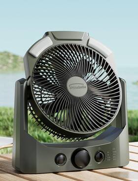 Shinebella 744252313791 10000 Mah Battery Powered Camping Fan With 4 Timer Modes 8.5 Inch Desk W