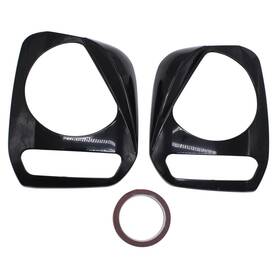 Shu00853 Shlpdfm 2 Pcs Black Front Headlight Bezels Trim Cover Headlamp Frame Dec