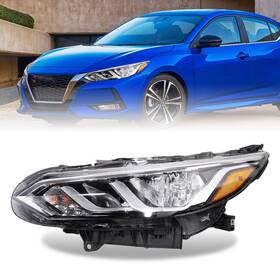 Ni2502276 Shotfiled Halogen Headlights Compatible With 2020 2021 2022 Nissan Sentra S/sv Headlamp