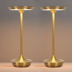 1818-gold Simisand Cordless Table Lamp Set Of 2 Portable Rechargeable 6000mah Outdoor Led