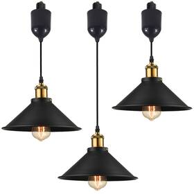 Skivtglamp Gdtb0181-26-sjq-bk-3p-h Adjustable Height H Type Track Lighting Pendants 4 Ft Industrial Style Black