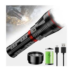 1209j Skyfire 1209 Xl Rechargeable Flashlight- High Lumens Ignition Lens Carry Strap