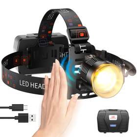 Sf-td-1216 Skyfire Headlamp Rechargeable 3000 High Lumens 13 Mode Led 7500mah Head Light With M