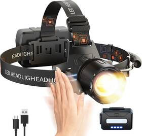 Sf-td-596 Skyfire Rechargeable Headlamp High Lumens 7500mah Motion Sensor Led Head Light