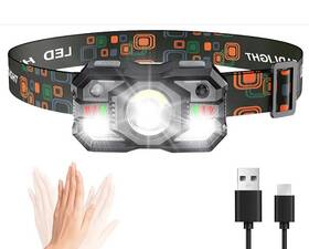 Z1009 Skylla Led Headlamp 1200 Lumen Usb Rechargeable Waterproof With Motion Sensor 5 Modes