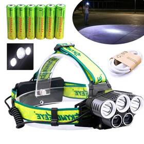 476413 Skywolfeye Super Bright 5x Led Headlamp Rechargeable Headlight Flashlight Head Torch Lamp