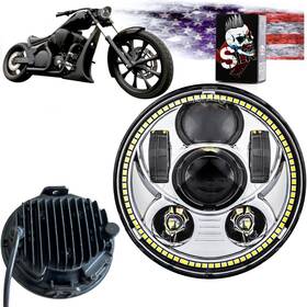 Vt1300 Slk 754216734579 Slk-lights Fury Led Headlight Chrome Halo Daymaker 5 3/4in - Direct Fi