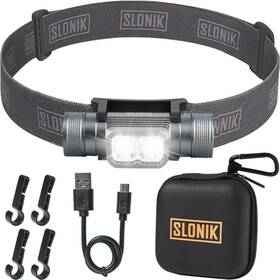 S25y Slonik Rechargeable Headlamp - 1000 Lumens 60 Ft Beam Led Grey