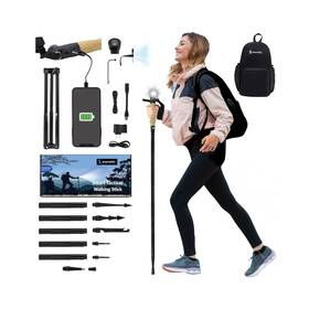 Smartstickx 601955558938 Collapsible Tactical Walking Stick With Led Light Usb Charging Cork Grip A