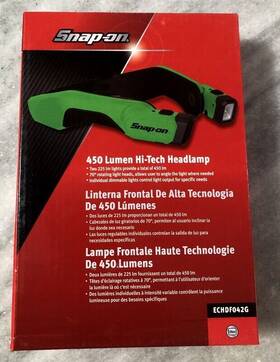 Echdf042g Snap-on New Green 450 Lumen Hi-tech Headlamp