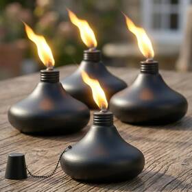 Lwjyw-04 Snogswog Upgraded Tabletop Torches Set Of 4 24.5 Oz Citronella Candles For O
