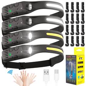 4pcsganyingtoudeng Sokosey 4pcs Headlamp Rechargeable 600 Lumen Led 230 Wide Beam And Spotlight