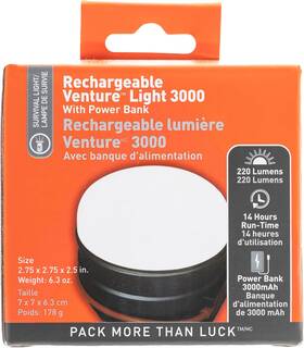 0140-1305 Sol S.o.l. Survive Outdoors Longer Venture 3000 Rechargeable Led Camping Light With