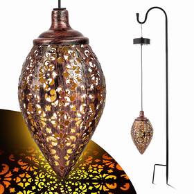 Solisplus 850020756186 Solis Plus Outdoor Hanging Light -with Shepherds Hook - Solar Lighting For G