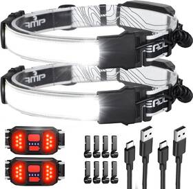 Spriak 445007731787 Led Headlamp Flashlight 1000l 230 Broadbeam Headlight Usb C Rechargeable Head