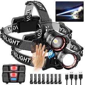 Spriak-h2401-2 Spriak 90000 Lumens Led Headlamp& 100h Using Time Usb Rechargeable Head Lamp 90