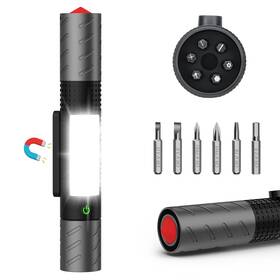 Spriak-k2501 Spriak Usb C Rechargeable Led Flashlight With Magnetic Base& Cob Work Light 120