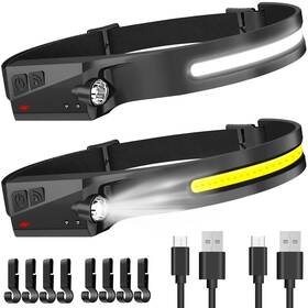 Sqshlight 604089339466 Led Headlamp Rechargeable 2pcs Extremely Bright 230