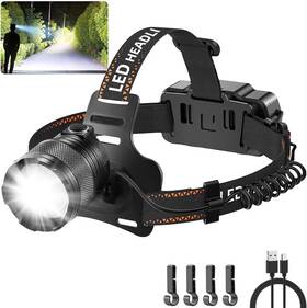 Staaricc 445023754784 Super Bright Aluminum Headlamp Rechargeable High Lumen 90 Adjustable
