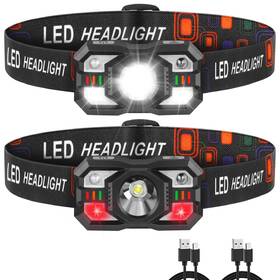 B0dhv7z8g4 Staaricc 2-pack Rechargeable Led Headlamp With Red Light And Motion Sensor